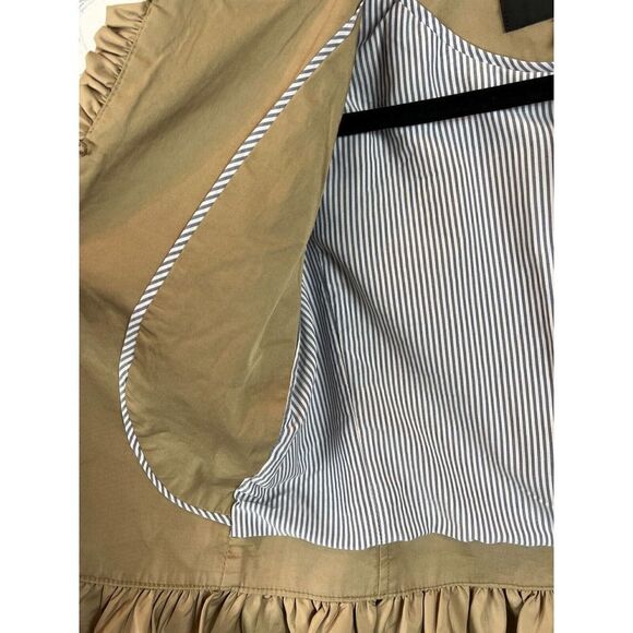J.CREW beige chino ruffles stretch cotton pockets jacket blazer size 00 NWOT - Picture 11 of 13